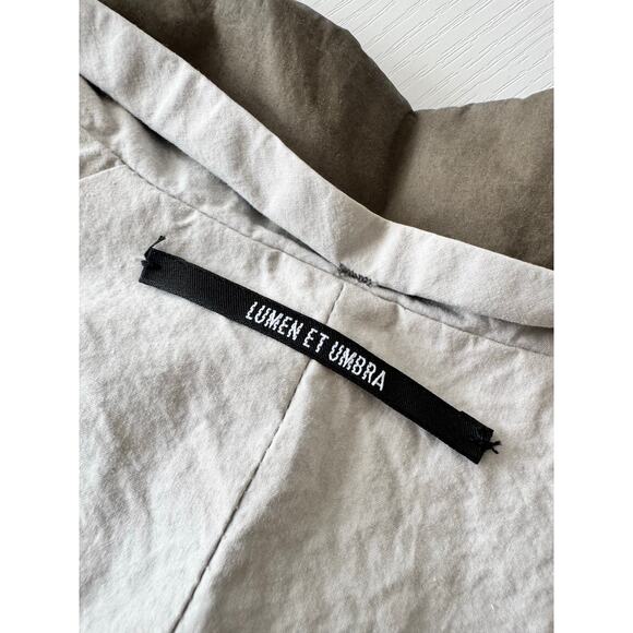 Lumen Et Umbra Reversible Long Trench Coat Cotton Blend - Picture 6 of 9